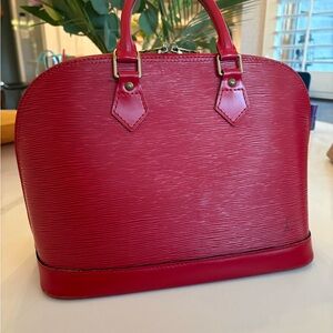 Louis Vuitton Red Epi Alma - INCLUDES COA AND LOCK & KEY